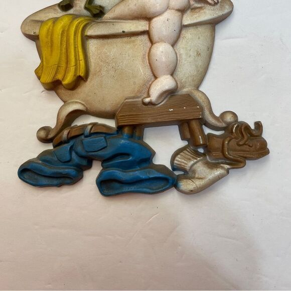 VINTAGE 1975 BATHROOM DECOR SEXTON BOY WITH FROG IN BATHTUB - Picture 4 of 6